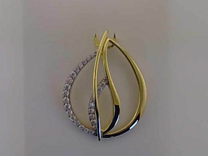 Max Fr&ouml;hlich Halsschmuck Ref.-Nr.: 24-453 333/- Gold, gelb Zirkonia  Wei&szlig; 