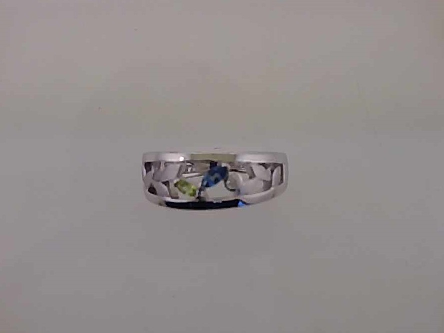 Max Fr&ouml;hlich Ringe Ref.-Nr.: 24-470/56 925/- Silber, Rhodiniert Zirkonia   1 Blautopas beh. blau  Ringgr&ouml;&szlig;e 56