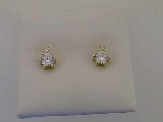 Max Fr&ouml;hlich Ohrschmuck Ref.-Nr.: 24-478 333/- Gold, gelb 4 Zirkonia  Wei&szlig; 
