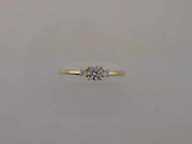 Max Fr&ouml;hlich Ringe Ref.-Nr.: 24-479/54 333/- Gold, gelb 3 Zirkonia  Wei&szlig;  Ringgr&ouml;&szlig;e 54