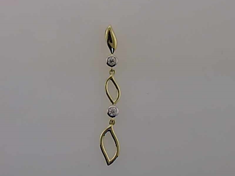 Max Fr&ouml;hlich Halsschmuck Ref.-Nr.: 24-481 333/- Gold, gelb 2 Zirkonia  Wei&szlig; 