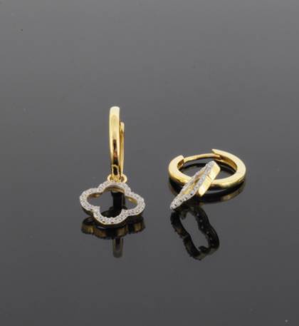 Wilhelm M&uuml;ller Ohrschmuck Ref.-Nr.: 709491019 333/- Gold, gold 48 Zirkonia  Wei&szlig; 