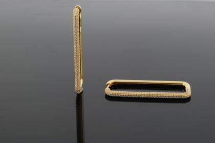 Wilhelm M&uuml;ller Ohrschmuck Ref.-Nr.: 743469019 925/- Silber, gold 212 Zirkonia  Wei&szlig; 