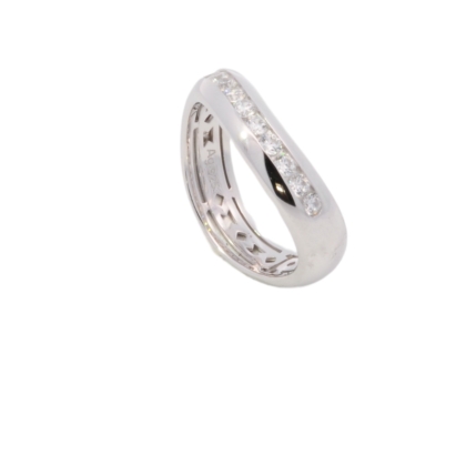 Wilhelm M&uuml;ller Ringe Ref.-Nr.: 746693052 925/- Silber, Rhodiniert 15 Zirkonia  Wei&szlig;  Ringgr&ouml;&szlig;e 52