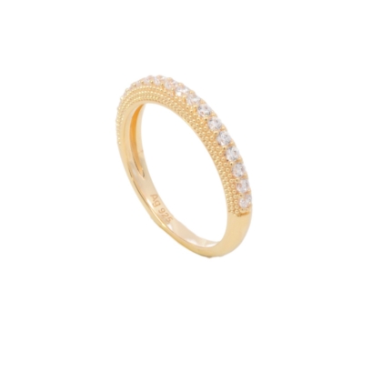 Wilhelm M&uuml;ller Ringe Ref.-Nr.: 746702056 925/- Silber, gold 18 Zirkonia  Wei&szlig; 