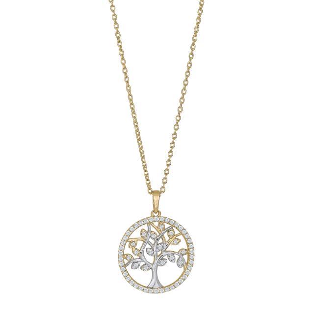 Nordahl Halsschmuck Ref.-Nr.: 20830810300 333/- Gold, gelb Zirkonia  Wei&szlig;  L&auml;nge 45 cm