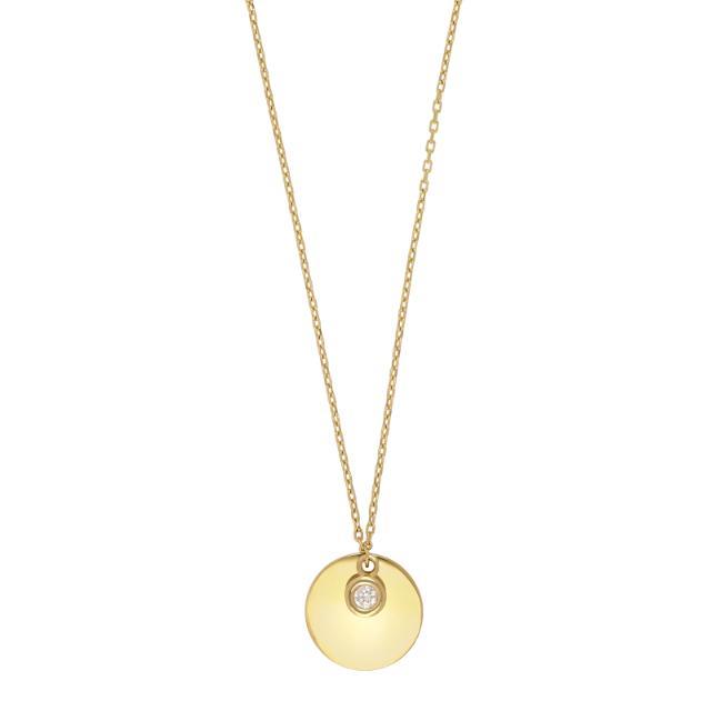 Nordahl Halsschmuck Ref.-Nr.: 80832190300 333/- Gold, gelb 1 Zirkonia  Wei&szlig;  L&auml;nge 40+2 cm