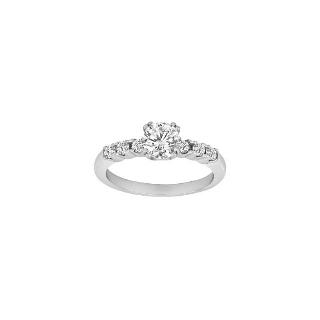 Nordahl Ringe Ref.-Nr.: 10451310954 925/- Silber, Rhodiniert Zirkonia  Wei&szlig;  Ringgr&ouml;&szlig;e 54