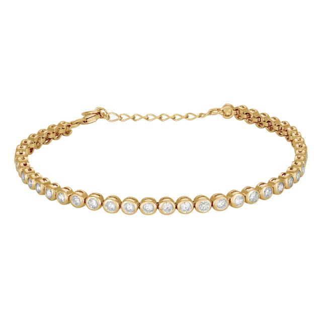 Nordahl Armband Ref.-Nr.: 80450515900 925/- Silber, gelb Zirkonia  Wei&szlig;  L&auml;nge 17+3 cm