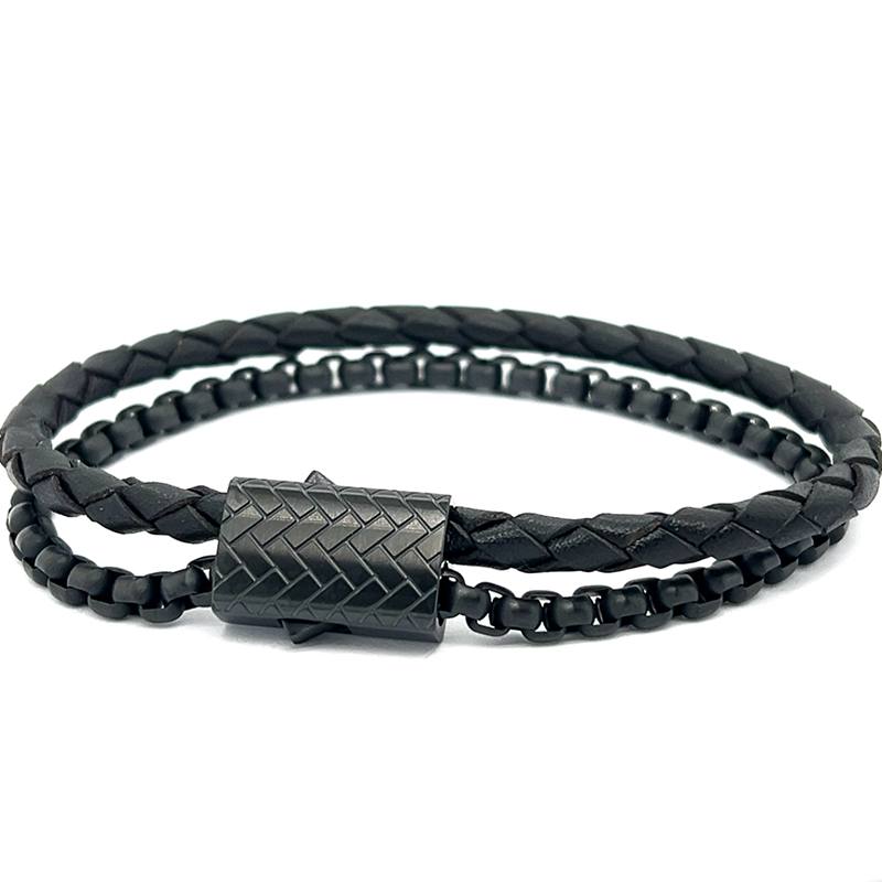 Engelkemper Armband Ref.-Nr.: 4-203626-001 Edelstahl, schwarz L&auml;nge 21 cm