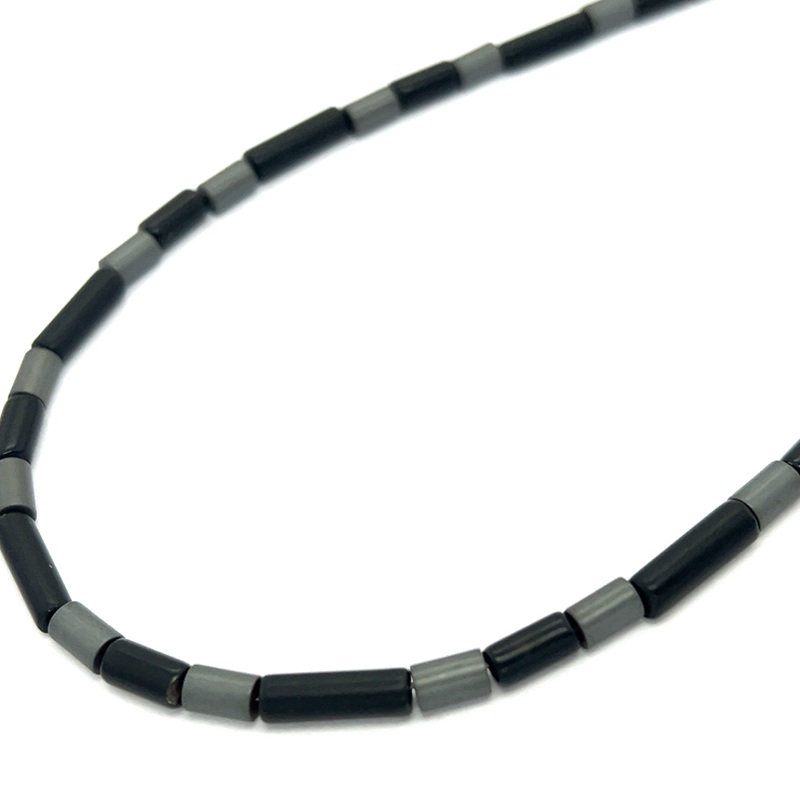 Engelkemper Ketten Ref.-Nr.: 4-203679-001 Edelstahl Onyx  H&auml;matit  L&auml;nge 45+5 cm