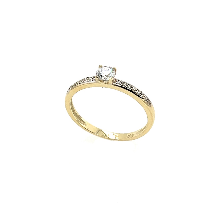 Engelkemper Ringe Ref.-Nr.: 6-211765-001 333/- Gold, gelb Zirkonia  Wei&szlig;  Ringgr&ouml;&szlig;e 56