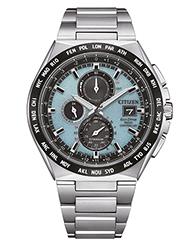 Citizen Solar Armbanduhren Herrenuhren Ziffernblatt: Blau Index  Titan Gliederband Solar 100 Meter Ref.-Nr.: AT8238-84M   Ind.-Nr: H800