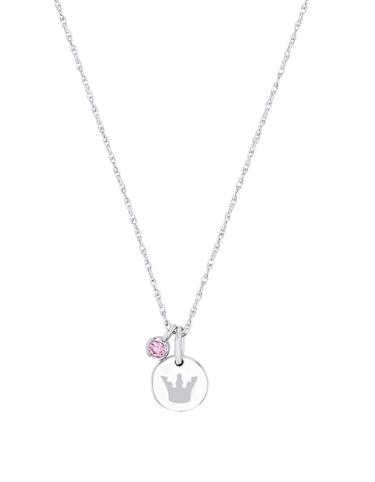 Halsschmuck Ref.-Nr.: 2038744 925/- Silber, Rhodiniert 1 Zirkonia  Rosa  L&auml;nge 36+2 cm
