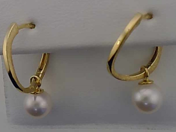 Max Fr&ouml;hlich Mio Fallegro Ohrschmuck Ref.-Nr.: 88/194295 585/- Gold, gelb 2 S&uuml;&szlig;wasser Zuchtperle 7,0-7,5 mm Wei&szlig;