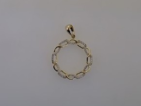 Max Fr&ouml;hlich Halsschmuck Ref.-Nr.: 501/195559 585/- Gold, gelb 54 Diamant Wesselton  Weiss kleine Einschl&uuml;sse Brillantschliff 0,138ct. 
