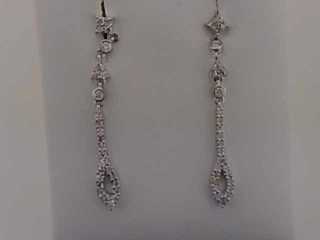 Max Fr&ouml;hlich Ohrschmuck Ref.-Nr.: 708/194907 585/- Gold, wei&szlig; 54 Diamant Wesselton  Weiss kleine Einschl&uuml;sse Brillantschliff 0,30ct. 
