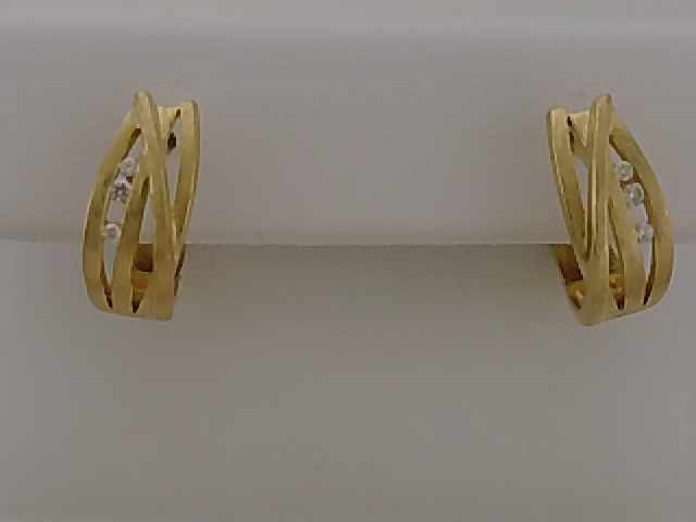 Max Fr&ouml;hlich Ohrschmuck Ref.-Nr.: 88/194581 585/- Gold, gelb 6 Diamant Wesselton  Weiss kleine Einschl&uuml;sse Brillantschliff 0,07ct. 