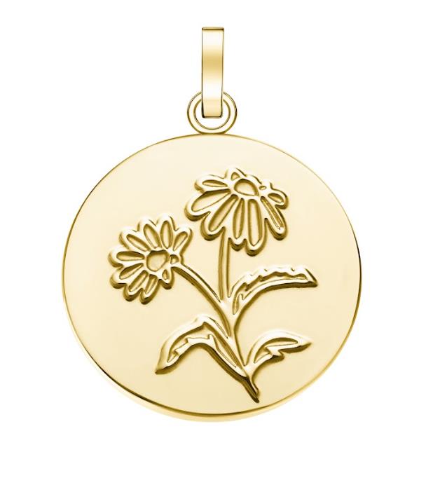 ROSEFIELD Divers Ref.-Nr.: PE-Gold -Daisy Flower Coin Edelstahl, gelb