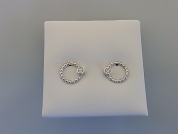 Max Fr&ouml;hlich Ohrschmuck Ref.-Nr.: 483/195745 925/- Silber, Rhodiniert Zirkonia  Wei&szlig; 