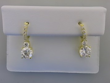 Max Fr&ouml;hlich Ohrschmuck Ref.-Nr.: 216/195704 925/- Silber, gelb Zirkonia  Wei&szlig; 