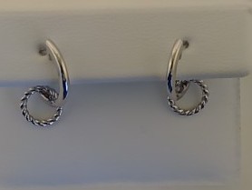 Max Fr&ouml;hlich Ohrschmuck Ref.-Nr.: 490/195687 925/- Silber, Rhodiniert