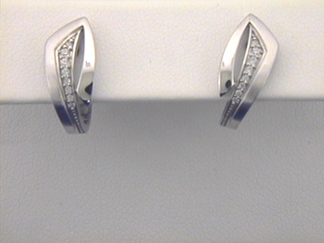 Max Fr&ouml;hlich Ohrschmuck Ref.-Nr.: 88/189784 925/- Silber, Rhodiniert Zirkonia  Wei&szlig; 
