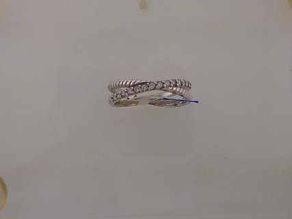 Max Fr&ouml;hlich Ringe Ref.-Nr.: 666/195484/54 925/- Silber, Rhodiniert Zirkonia  Wei&szlig; 