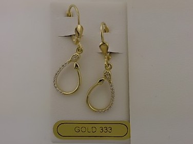 Max Fr&ouml;hlich Ohrschmuck Ref.-Nr.: 666/195363 333/- Gold, gelb Zirkonia  Wei&szlig; 