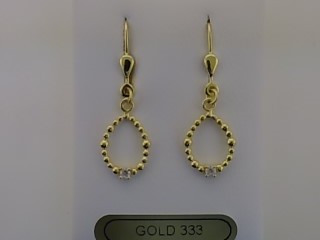 Max Fr&ouml;hlich Ohrschmuck Ref.-Nr.: 88/194996 333/- Gold, gelb 2 Zirkonia  Wei&szlig; 