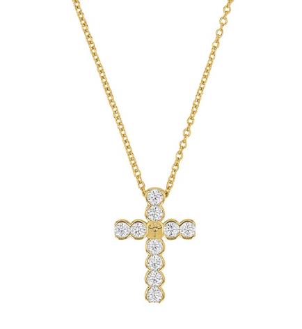 Joop! Schmuck Halsschmuck Ref.-Nr.: 2038957 925/- Silber, gelb Zirkonia  Wei&szlig;  L&auml;nge 42+3 cm