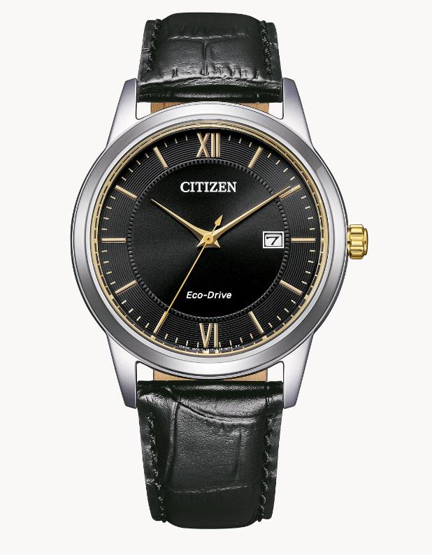 Citizen Solar Armbanduhren Herrenuhren Ziffernblatt: Schwarz Index  Leder Solar 30 Meter Ref.-Nr.: AW1784-16E Ind.-Nr: J810