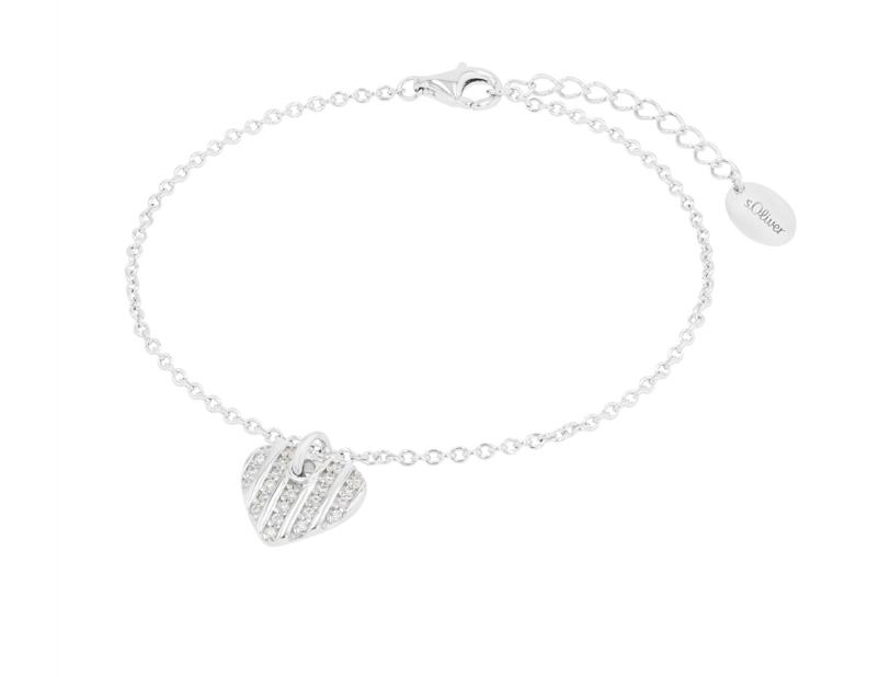 S. Oliver s.Oliver Armband Ref.-Nr.: 2038766 925/- Silber, Rhodiniert Zirkonia  Wei&szlig;  L&auml;nge 17+3 cm