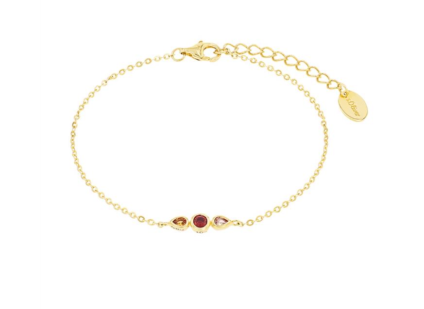 S. Oliver s.Oliver Armband Ref.-Nr.: 2038823 925/- Silber, gelb Zirkonia  Rot 