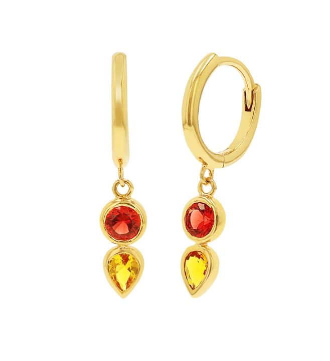S. Oliver s.Oliver Ohrschmuck Ref.-Nr.: 2038832 925/- Silber, gelb Zirkonia  Bunt 