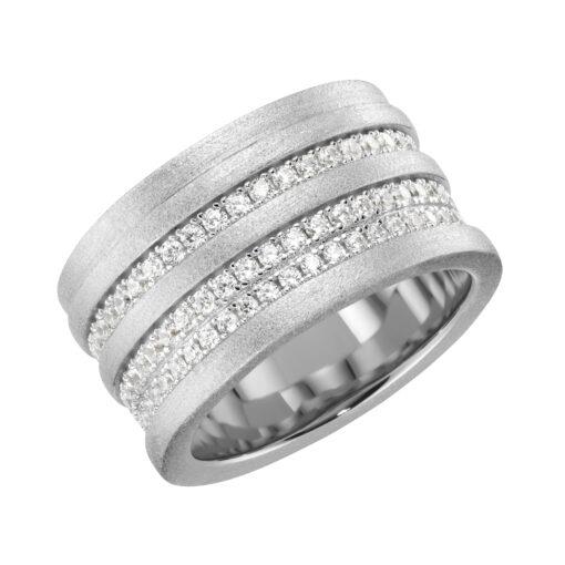 Giorgio Martello Ringe Ref.-Nr.: 308869600 925/- Silber, Rhodiniert 129 Zirkonia  Wei&szlig;  Ringgr&ouml;&szlig;e 60