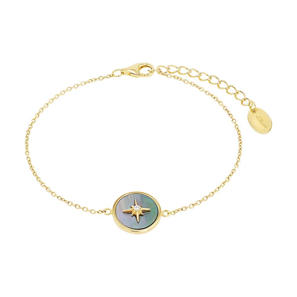 S. Oliver s.Oliver Armband Ref.-Nr.: 2038960 925/- Silber, gelb Zirkonia  Wei&szlig;  Perlmutt 