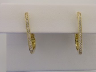 Max Fr&ouml;hlich Ohrschmuck Ref.-Nr.: 88/196723 925/- Silber, gelb  Zirkonia  Wei&szlig; 