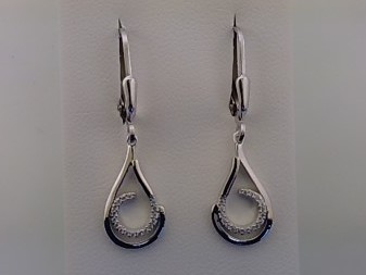 Max Fr&ouml;hlich Ohrschmuck Ref.-Nr.: 216/196398 925/- Silber, Rhodiniert Zirkonia  Wei&szlig; 