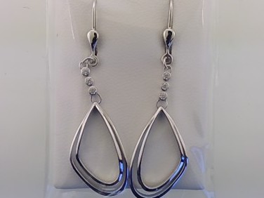 Max Fr&ouml;hlich Ohrschmuck Ref.-Nr.: 201/196561 925/- Silber, Rhodiniert Zirkonia  Wei&szlig; 