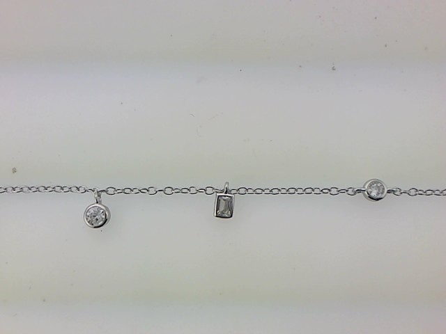 Max Fr&ouml;hlich Armband Ref.-Nr.: 241/192208/18 925/- Silber, Rhodiniert Zirkonia  Wei&szlig;  L&auml;nge 16+2 cm