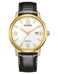 Citizen Solar Armbanduhren Herrenuhren Ziffernblatt: Weiss Index  Leder Solar 30 Meter Ref.-Nr.: BM6756-01A