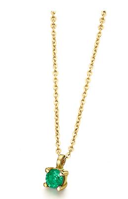 LECARRE Schmuck Halsschmuck Ref.-Nr.: GA133ES.00 750/- Gold, gelb 1 Smaragd Gr&uuml;n  L&auml;nge 42cm