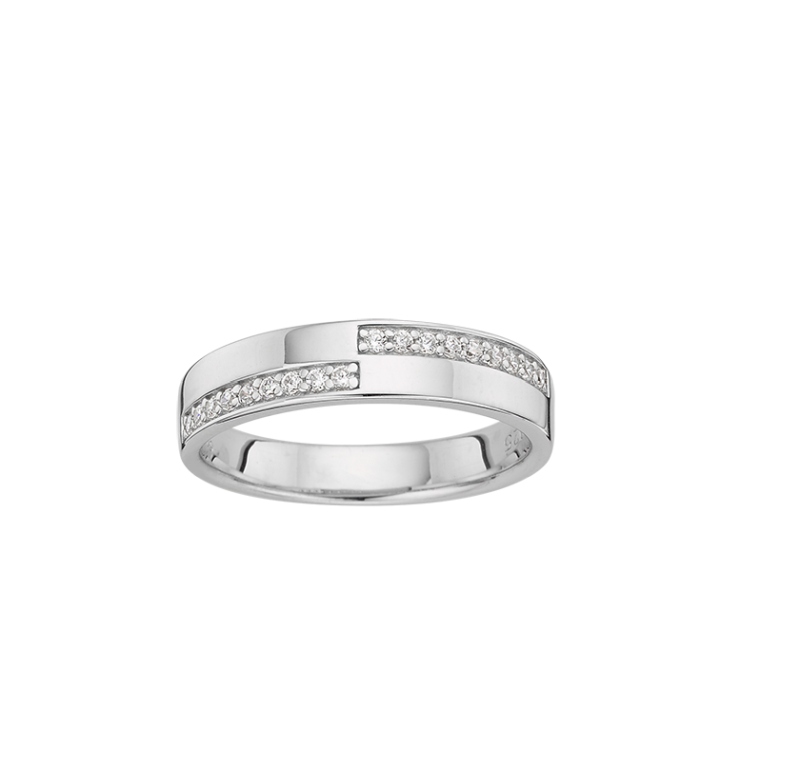 Engelkemper Ringe Ref.-Nr.: 5-214700-001 925/- Silber, Rhodiniert Zirkonia  Wei&szlig;  Ringgr&ouml;&szlig;e 48