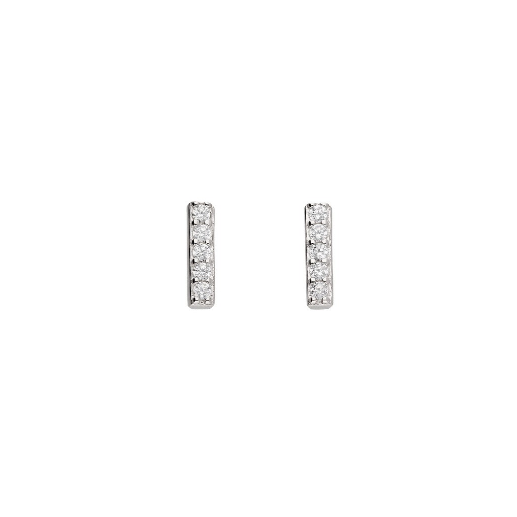 Max Fr&ouml;hlich Mio Fallegro Ohrschmuck Ref.-Nr.: OS 187979 925/- Silber, Rhodiniert Zirkonia  Wei&szlig; 