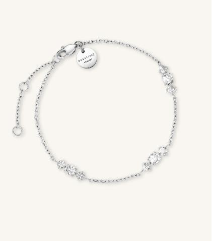 ROSEFIELD Armband Ref.-Nr.: JBTCS-J1021 Edelstahl Glasstein Wei&szlig;  L&auml;nge 19 cm