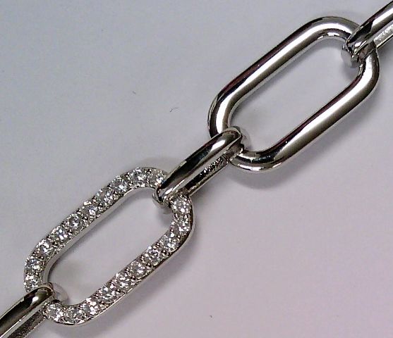 Engelkemper Armband Ref.-Nr.: 5-215384-001 925/- Silber, Rhodiniert Zirkonia  Wei&szlig;  L&auml;nge 17+2 cm