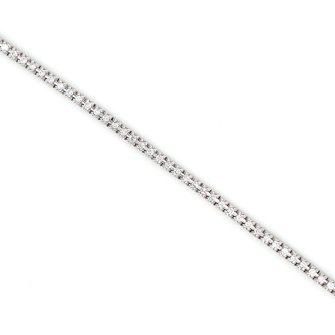 Armschmuck Ref.-Nr.: RS/CO-C-200 750/- Gold, wei&szlig; 93 Diamant Wesselton kleine Einschl&uuml;sse Brillantschliff 2,00 ct.  42 cm