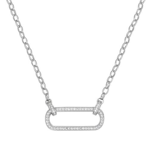 Giorgio Martello Halsschmuck Ref.-Nr.: 915089450 925/- Silber, Rhodiniert 38 Zirkonia  Wei&szlig;  L&auml;nge 45 cm