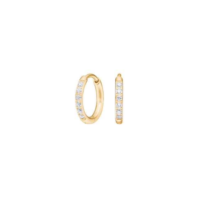 Nordahl Ohrschmuck Ref.-Nr.: 30150243800 Titan, gelb Zirkonia  Wei&szlig; 
